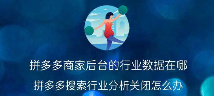 拼多多商家后台的行业数据在哪 拼多多搜索行业分析关闭怎么办？